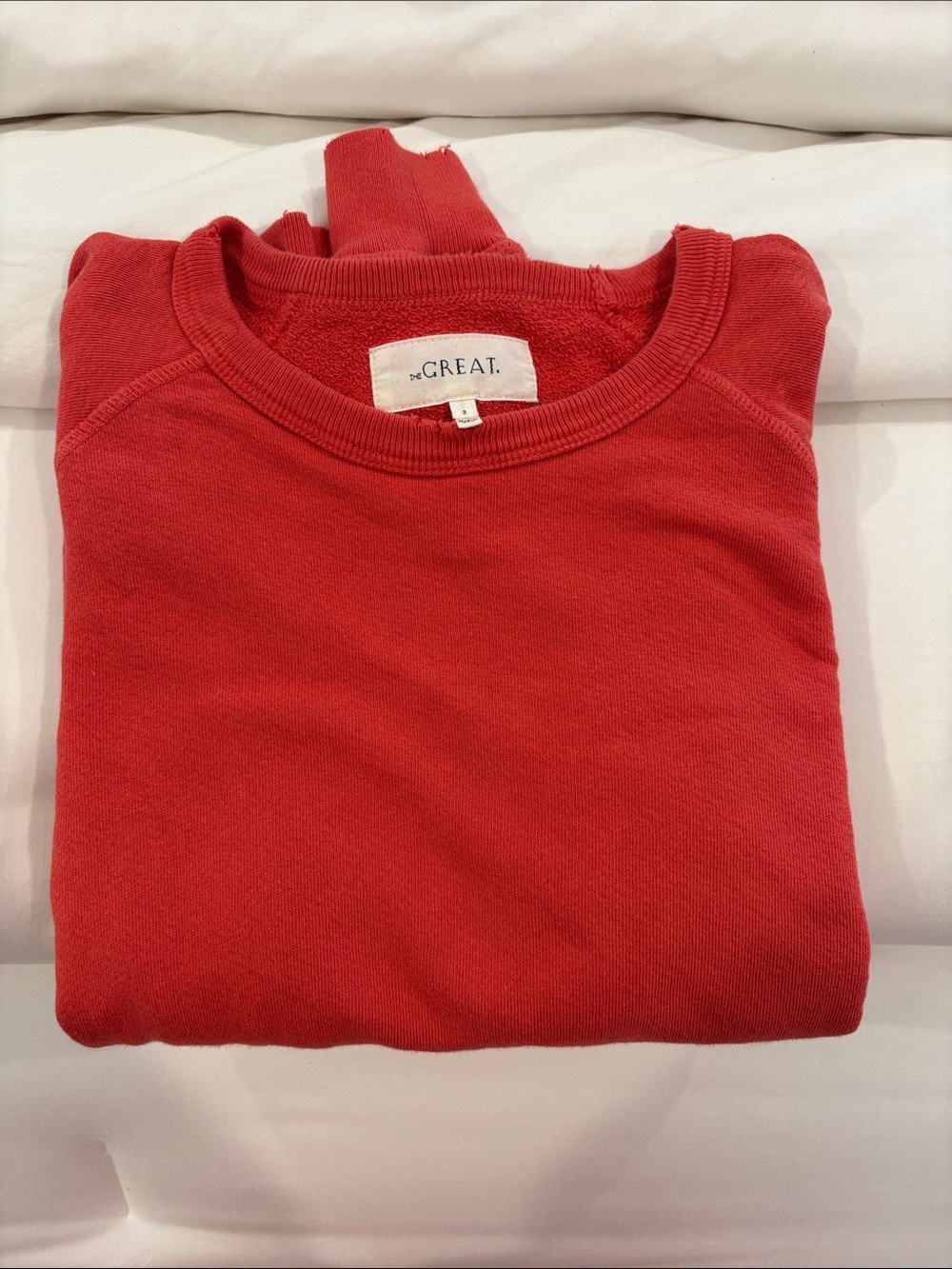THE GREAT. Women's Red Crewneck Sweatshirt
